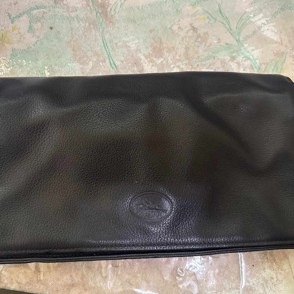 Vintage Longchamp Clutch Black Wallet Purse